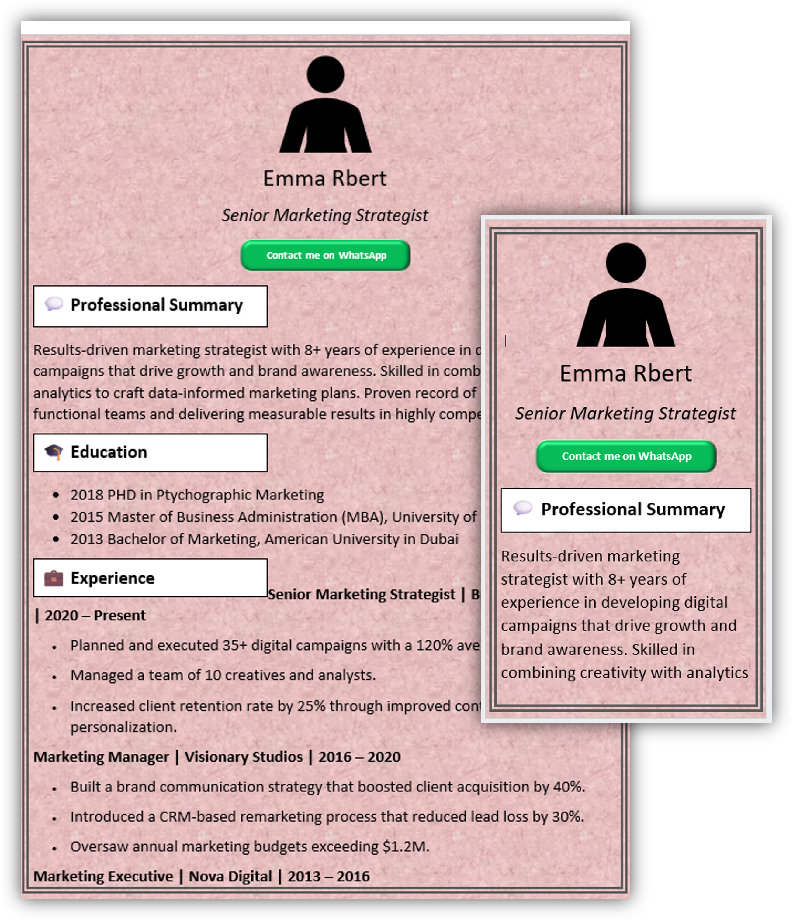 Mobile-Friendly CV Template 17