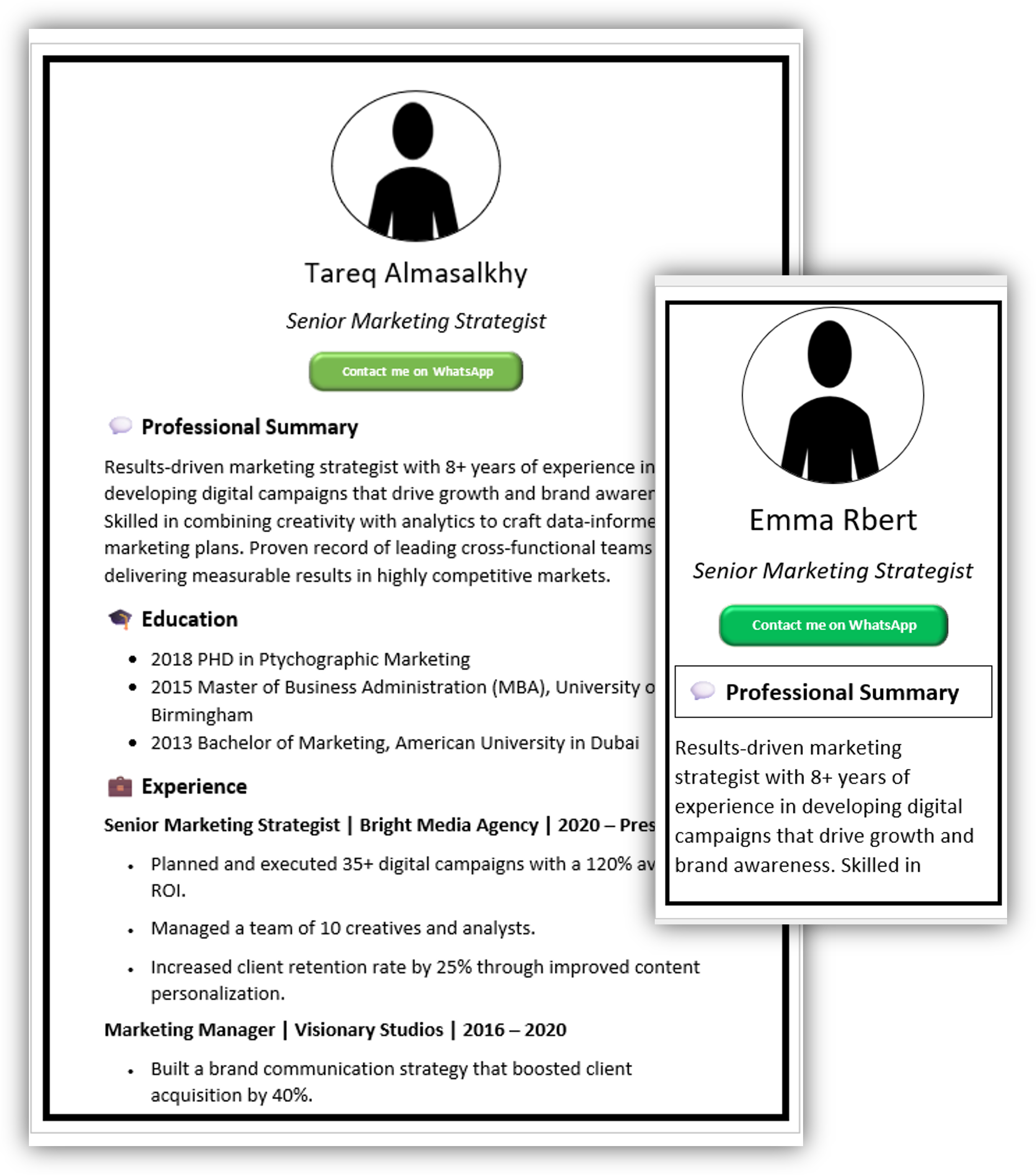 Mobile-Friendly CV Template 27