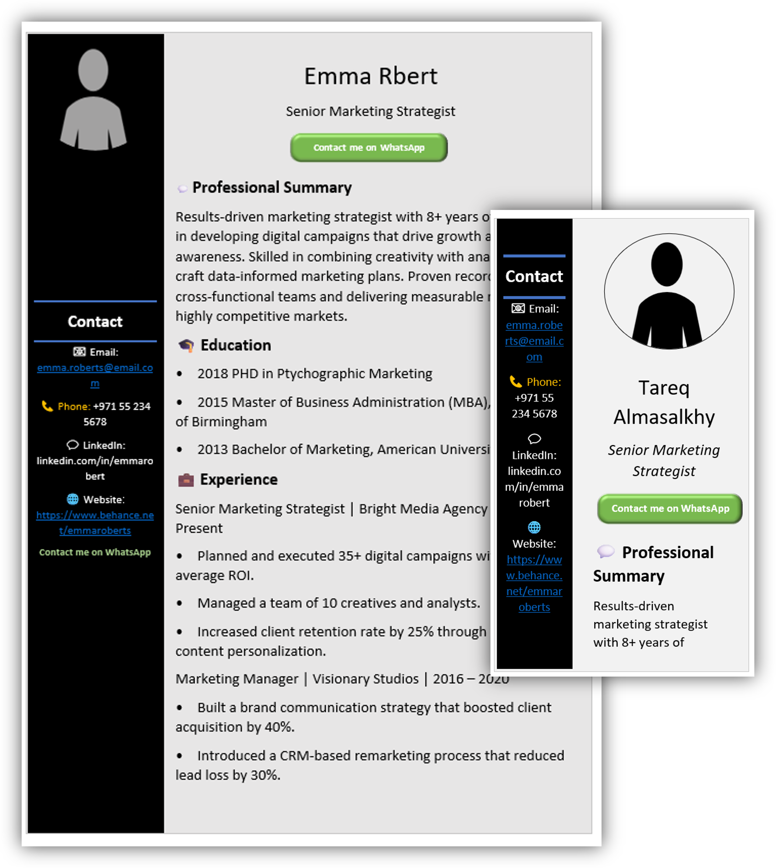 Mobile-Friendly CV Template 28