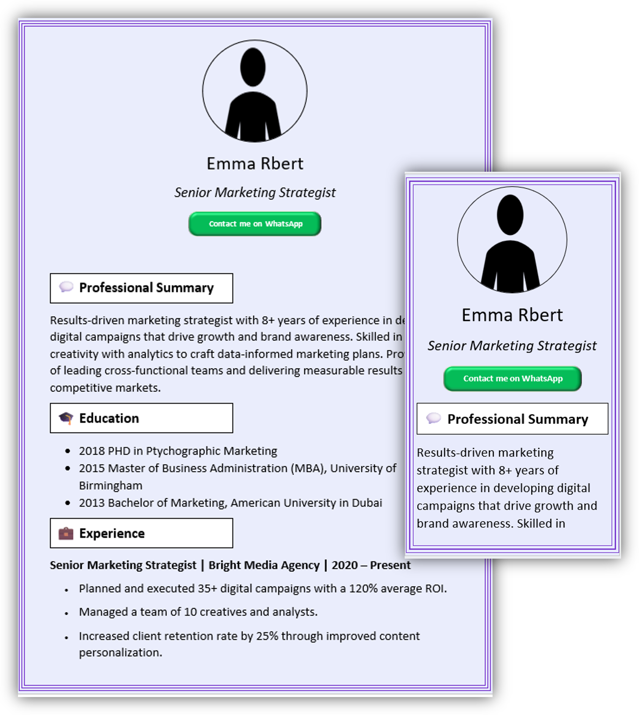 Mobile-Friendly CV Template 30